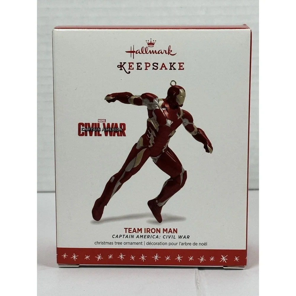 Hallmark Keepsake 2016 Ornament Team Iron Man Captain America Civil War QXI3454